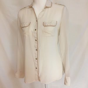 Banana Republic 100% shear silk blouse size S